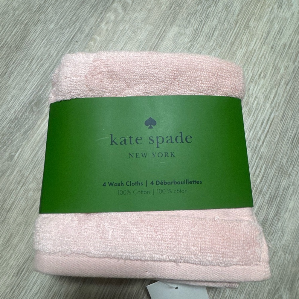 4 kate spade Pale Pink Washcloth Set - Picture 3 of 11